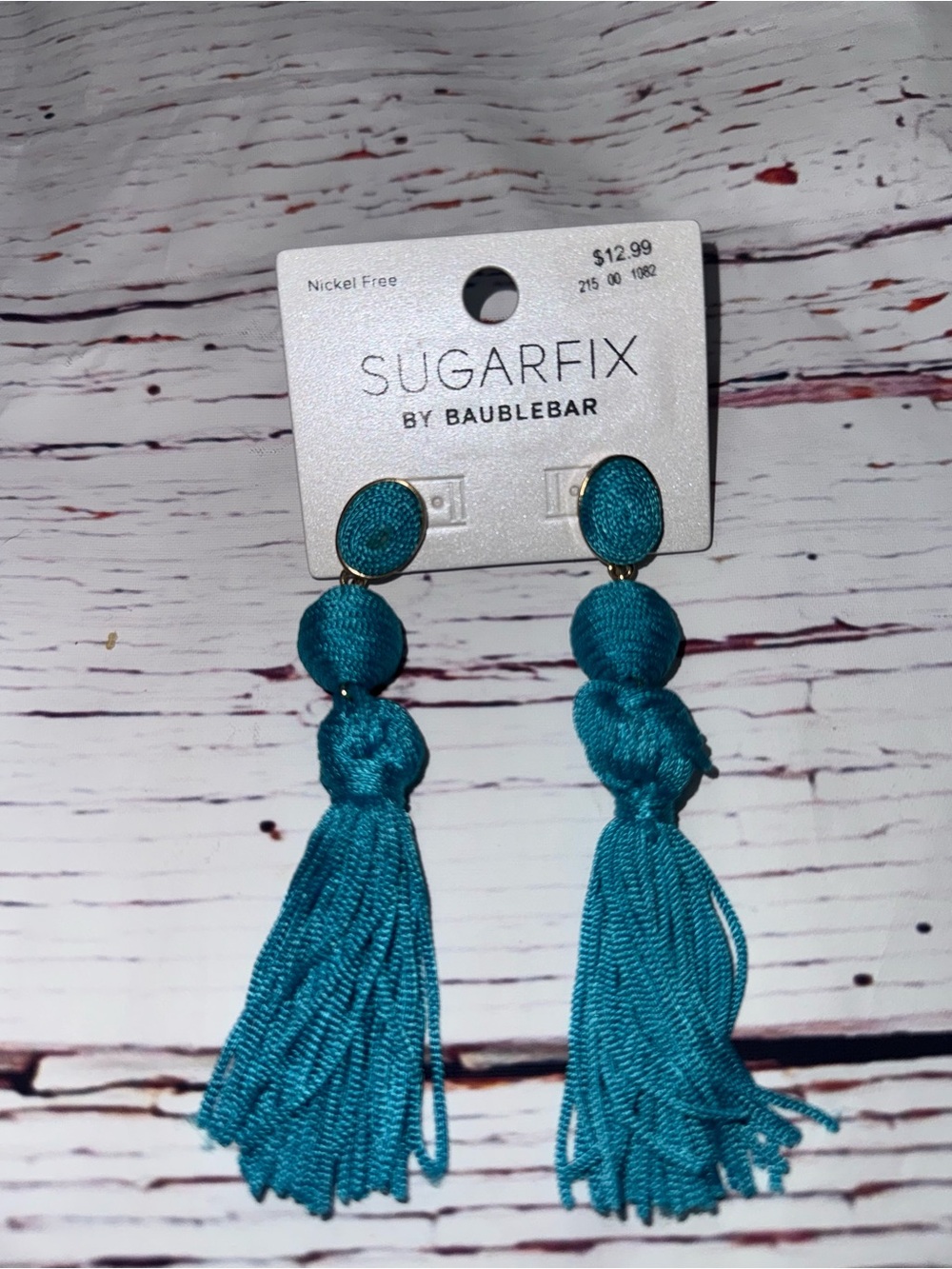Sugarfix by BaubleBar Teal Tassel Drop Earrings